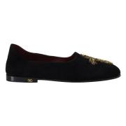 Luxe Kristal-Ingelegde Loafers Dolce & Gabbana , Black , Heren