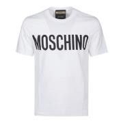 Bedrukt Logo T-shirt Moschino , White , Heren