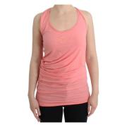 Chique Roze Tanktop Katoenmix Roberto Cavalli , Pink , Dames