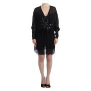 Elegante Blousonjurk met Transparante Stof Roberto Cavalli , Black , D...