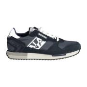 Blauwe Vetersneakers met Logo-Accent Napapijri , Blue , Heren