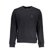 Elegant zwart langemouwensweatshirt Napapijri , Black , Heren