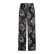 Zwarte Palmboom Print Pyjamabroek Balmain , Black , Heren