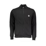 Zwarte Sweatshirt met rits en logo North Sails , Black , Heren