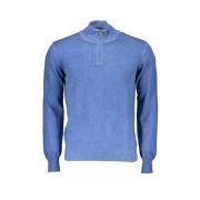 Elegante blauwe half-zip trui North Sails , Blue , Heren