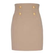 Potloodrok in poedergraan Balmain , Beige , Dames