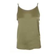 Satin Top met Dunne Bandjes Drykorn , Green , Dames