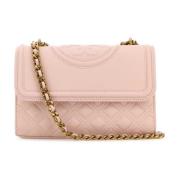 Roze Leren Schoudertas Tory Burch , Pink , Dames