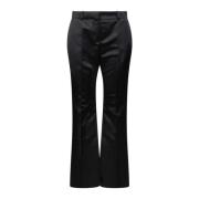 Satin Flare Broek met Zakken Nina Ricci , Black , Dames