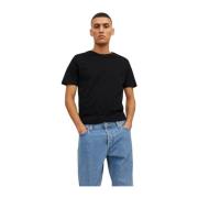 Biologisch Katoenen Basic T-shirt Jack & Jones , Black , Heren