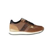 Stijlvolle heren sportsneakers met contrastveters Napapijri , Brown , ...