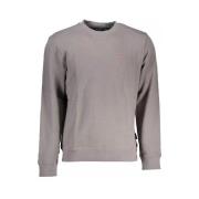 Grijs logo sweatshirt met ronde hals Napapijri , Gray , Heren