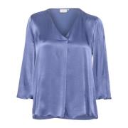 Elegante Blue Indigo Blouse Kaffe , Blue , Dames