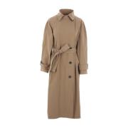 Beige Dubbelbreasted Trenchcoat Brunello Cucinelli , Beige , Dames