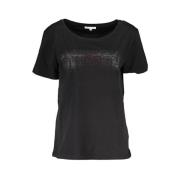 Chique T-shirt met korte mouwen en wijde halslijn Patrizia Pepe , Blac...