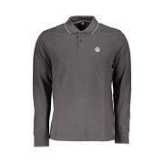 Stijlvolle polo met lange mouwen en contrastdetails North Sails , Gray...