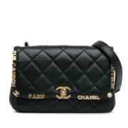 Pre-owned Leather crossbody-bags Chanel Vintage , Black , Dames