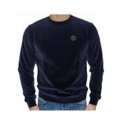 Sportief Blauw Sweatshirt met Logoprint Plein Sport , Blue , Heren