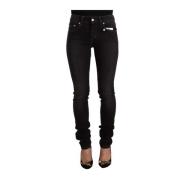 Chique Slim Zwart Gewassen Jeans Gianfranco Ferré , Black , Dames