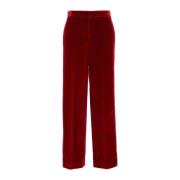 Rode Fluwelen Broek JW Anderson , Red , Dames