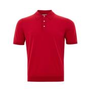 Italiaans katoenen poloshirt in rood Gran Sasso , Red , Heren