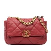 Pre-owned Leather shoulder-bags Chanel Vintage , Red , Dames