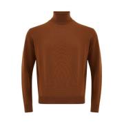 Elegante Bruine Wollen Trui Ferrante , Brown , Heren