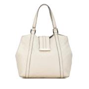 Pre-owned Leather totes Gucci Vintage , White , Dames