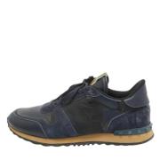 Pre-owned Leather sneakers Valentino Vintage , Blue , Heren