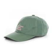 Slogan Cap in Six-Panel Design Drole de Monsieur , Green , Heren