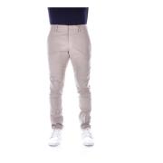 Heren Logo Broek met Zakken Dondup , Beige , Heren