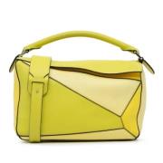 Pre-owned Leather handbags Loewe Pre-owned , Yellow , Dames