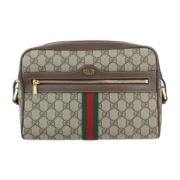 Pre-owned Leather shoulder-bags Gucci Vintage , Beige , Dames