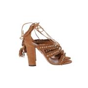 Pre-owned Suede heels Aquazzura Pre-owned , Brown , Dames