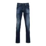 Blauwe Denim Skinny Broek Dondup , Blue , Heren