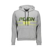 Grijs sweatshirt met capuchon en logoprint Plein Sport , Gray , Heren