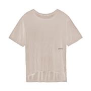 Elegant Beige Modal Tee Hinnominate , Beige , Dames