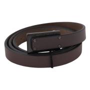 Elegante donkerbruine leren riem Costume National , Brown , Dames