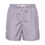 Polyester Zwemshorts met Elastische Band Fedeli , Gray , Heren