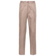 Lichtbruine Tapered Broek Kiton , Brown , Heren