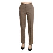 Elegante Straight Pants met hoge taille in Bruin Bencivenga , Brown , ...