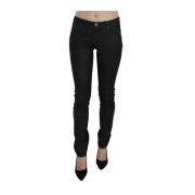 Stijlvolle Slim Fit Skinny Denim Costume National , Black , Dames