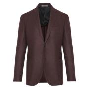 Wol Kasjmier Jas Drop 7 Corneliani , Purple , Heren