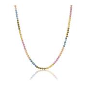 Multicolor Zirkonia Ketting Sif Jakobs Jewellery , Yellow , Dames