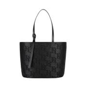 Stijlvolle Shopper Tas Elisabetta Franchi , Black , Dames