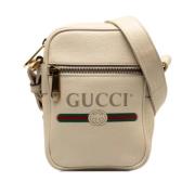 Pre-owned Leather crossbody-bags Gucci Vintage , Beige , Dames