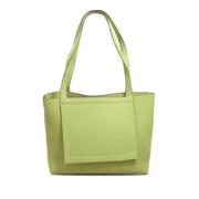 Pre-owned Leather totes Hermès Vintage , Yellow , Dames