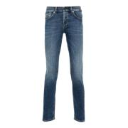 Blauwe Skinny Jeans Klassiek Ontwerp Dondup , Blue , Heren