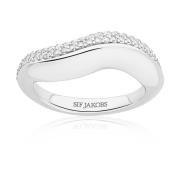 Gefacetteerde Witte Zirkonia Zilveren Ring Sif Jakobs Jewellery , Gray...