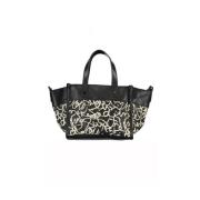 Zwarte Polyester Handtas met Verstelbare Schouderband Desigual , Black...